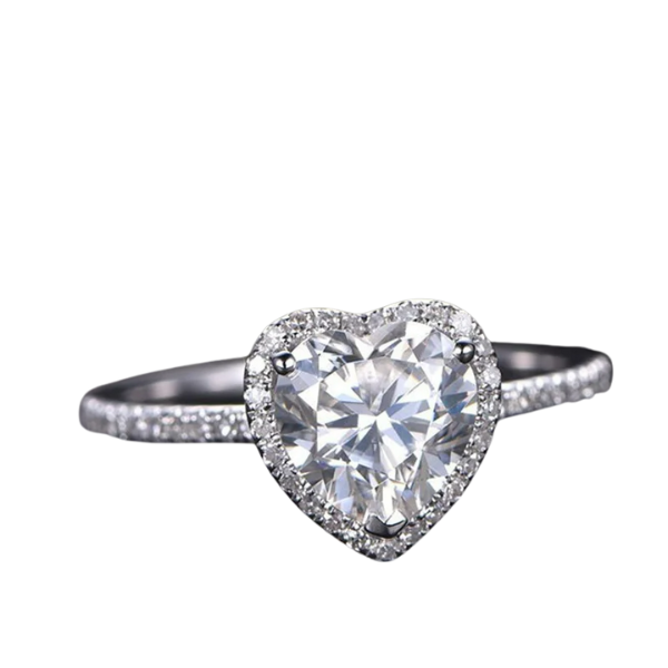 Anel de Coração Brilhante