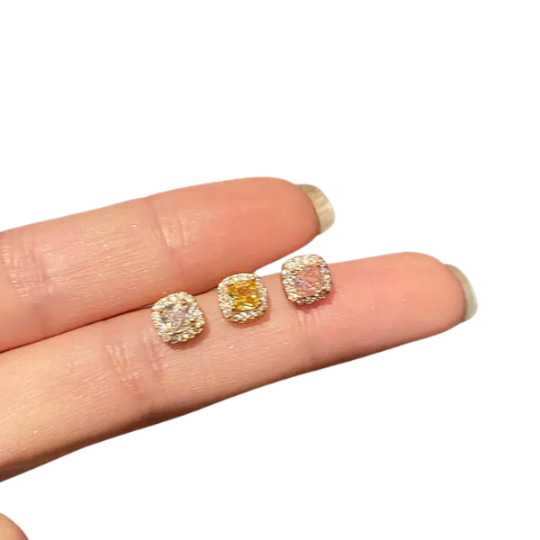 Brinco Ponto de Luz Quadrado